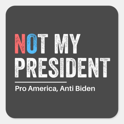 Sticker Carré Anti Joe Biden (Devant)