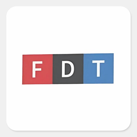 Sticker Carré Anti-Trump et ses anti-Maga-démocrates subtils (Devant)