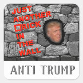 Sticker Carré Anti Trump - Remplissez le blanc, (Devant)