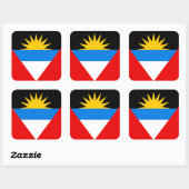 Sticker Carré Antigua-et-Barbuda (Feuille)
