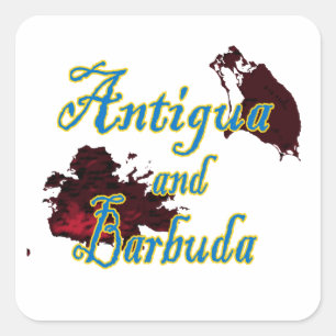 Sticker Carré Antigua-et-Barbuda