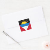 Sticker Carré Antigua et Barbuda Flag (Enveloppe)