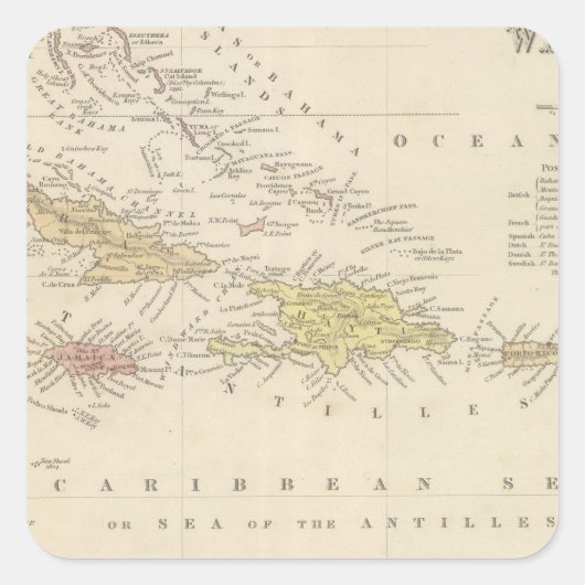 Sticker Carré Antilles 4 (Devant)