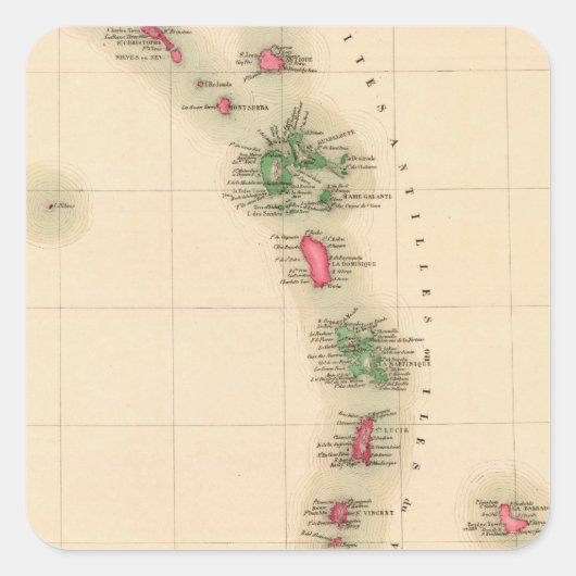 Sticker Carré Antilles 75 (Devant)