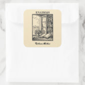 Sticker Carré Antique Boite Etching Henri Bacher Ex Libris (Sac)