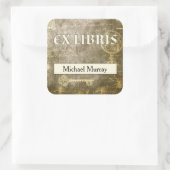 Sticker Carré Antique Ex Libris Plaques personnalisées (Sac)