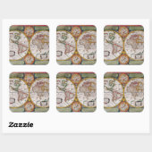 Sticker Carré Antique French (Feuille)