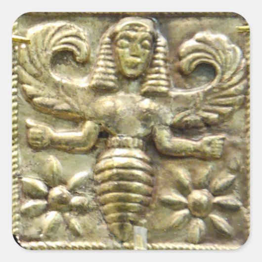 STICKER CARRÉ ANTIQUE GRECQUE HONEY BEE GODDESS (Devant)