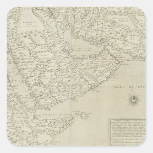 Sticker Carré Antique map of Horn of Africa