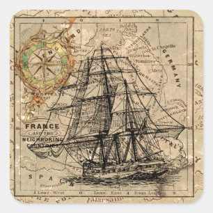 Sticker Carré Antique Old General France