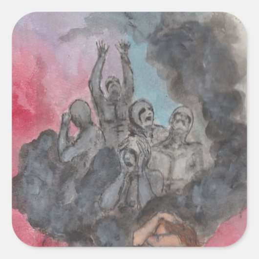 Sticker Carré Anxiété (Devant)