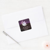 Sticker Carré *~* AP24 Intentions paysage cristaux de lune flora (Enveloppe)