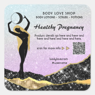 Sticker Carré *~* AP24 Spell Rainbow Goddess Intention Ombre