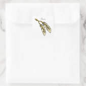 Sticker Carré Apache Feathers Thunder_Cove (Sac)