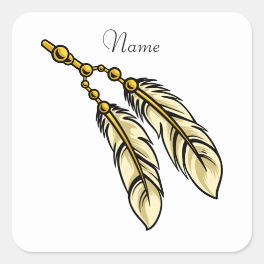 Sticker Carré Apache Feathers Thunder_Cove (Devant)