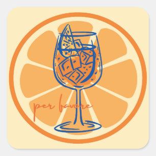 Sticker Carré Aperol S'il Vous Plaît