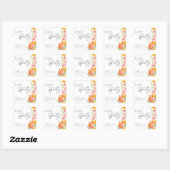Sticker Carré Aperol Spritz Aquarelle Enterrement de Vie de Jeun (Feuille)