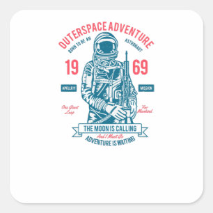 Sticker Carré Apollo 11