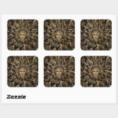 Sticker Carré Apollo Sun God Black and Gold (Feuille)