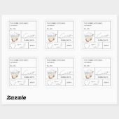 Sticker Carré Apothecary Coconut Bubble Bath Label (Feuille)