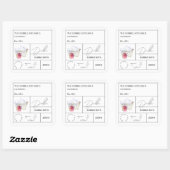 Sticker Carré Apothecary Dahlia Bubble Bath Label (Feuille)