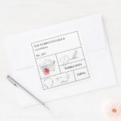 Sticker Carré Apothecary Dahlia Bubble Bath Label (Enveloppe)