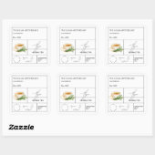 Sticker Carré Apothecary Thyme Herbal Tea  Label (Feuille)