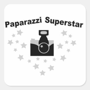 Sticker Carré Appareil photo paparazzi