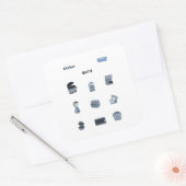 Sticker Carré Appareils de cuisine (Enveloppe)