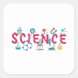 Sticker Carré Appareils de laboratoire scientifique