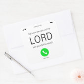 Sticker Carré Appel au nom de l'Éternel - Foi chrétienne (Enveloppe)