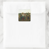 Sticker Carré Appel dans les Gleaners, 1859 (Sac)