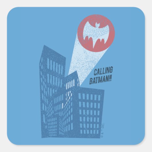 Sticker Carré Appel du symbole Batman Bat (Devant)