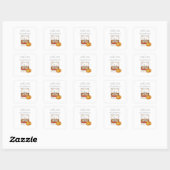 Sticker Carré Appelez-moi vieux mode (Feuille)