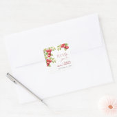 Sticker Carré Appley moderne jamais après Merci de douche Apple (Enveloppe)