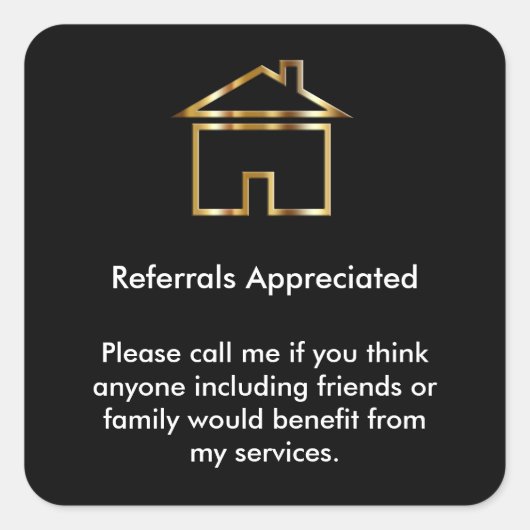 Sticker Carré Appréciation de référence de revendeur haut de gam (Devant)