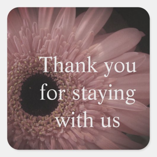 Sticker Carré Appréciation des clients Accueil Location de Merci (Devant)