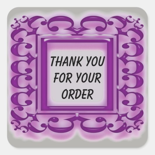 Sticker Carré Appréciation du client pour le Merci de commande (Devant)