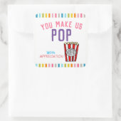 Sticker Carré Appréciation Merci Popcorn (Sac)