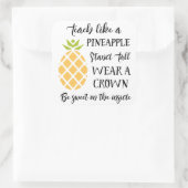 Sticker Carré Apprendre Comme Un Enseignant D'Ananas Appréciatio (Sac)