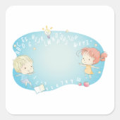 Sticker Carré Apprentissage des enfants (Devant)