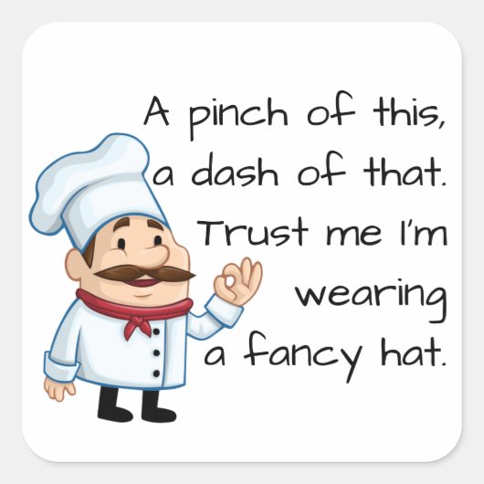 Sticker Carré Approuver le devis du chef (Devant)