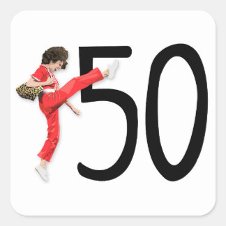 Sticker Carré Appuyez sur 50