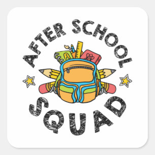 Sticker Carré Après l'école Escadron Enrichissement Directeur Pe