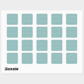 Sticker Carré Aqua et gris Zigzag 2 (Feuille)