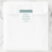 Sticker Carré Aqua Star de David Bar-Bat mitzvah (Sac)