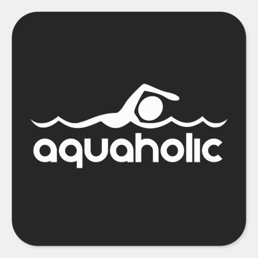 Sticker Carré Aquaholic (Devant)