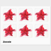Sticker Carré Aquarelle (Feuille)