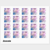 Sticker Carré Aquarelle (Feuille)