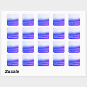 Sticker Carré Aquarelle Abstraite de lavande violette (Feuille)